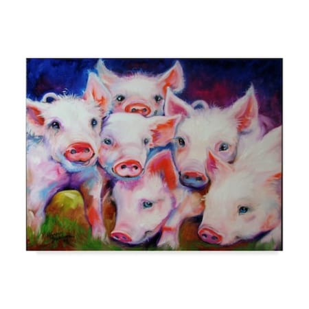 Marcia Baldwin 'Half Dozen Piglets' Canvas Art,14x19